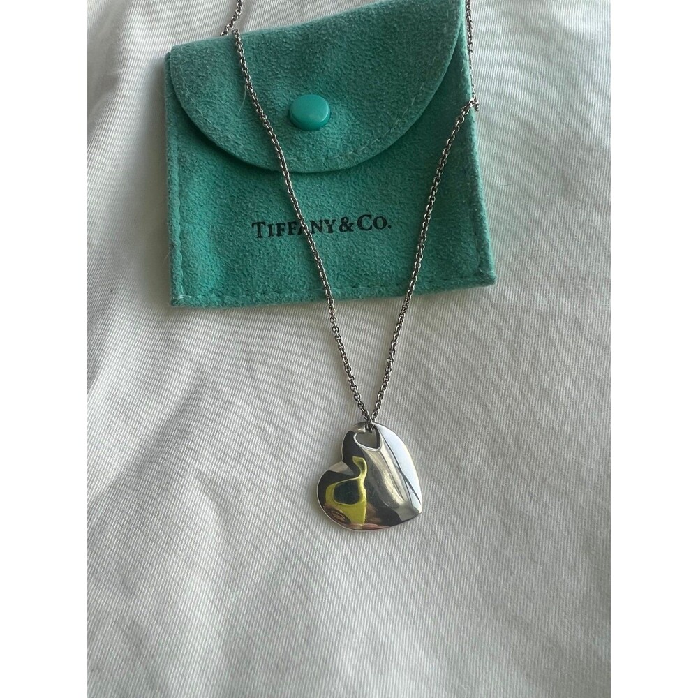 Tiffany Double Heart Sterling Silver Necklace!